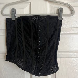 Black Zara corset with boning